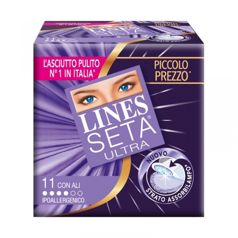 ASSORBENTI LINES SETA ULTRA ALI x10pc